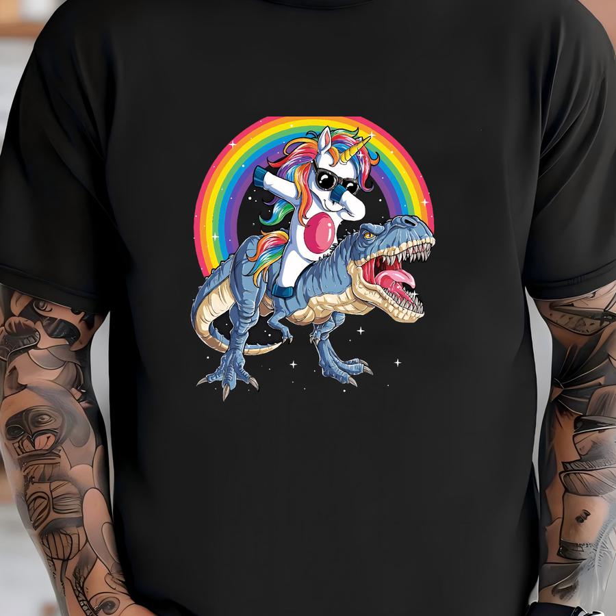Dabbing Unicorn Dinosaur T Rex Shirt / Unicorn Shirt / Unicorn Gifts / Unicorns / Rainbow Unicorn / Unicorn T Shirt / Tank Top / Hoodie T-shirt