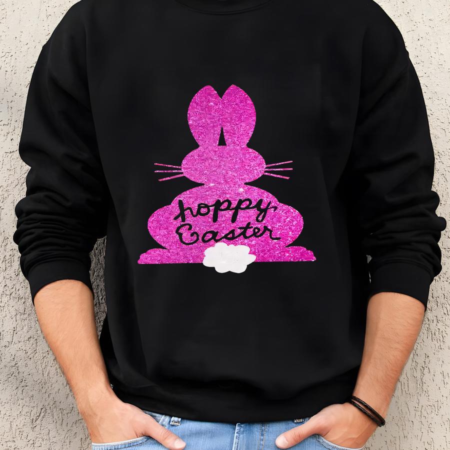 Glitter Easter Shirt | Happy Easter | Short Sve T-shirt | Youth Or Adult Sweatshirt