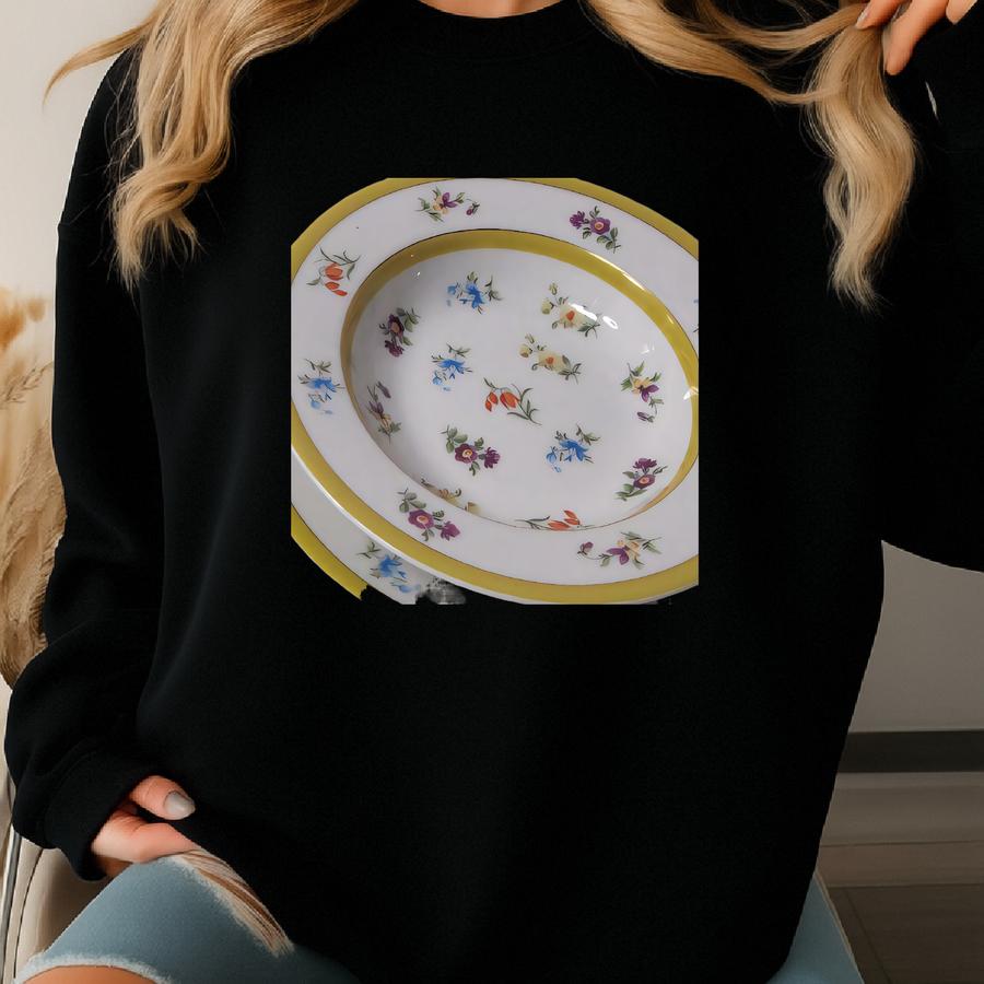 Heinrich Germany - Floral Yellow Gold Plate And Bowl Set - 2 Sets Included- So Beautiful! Sweatshirt