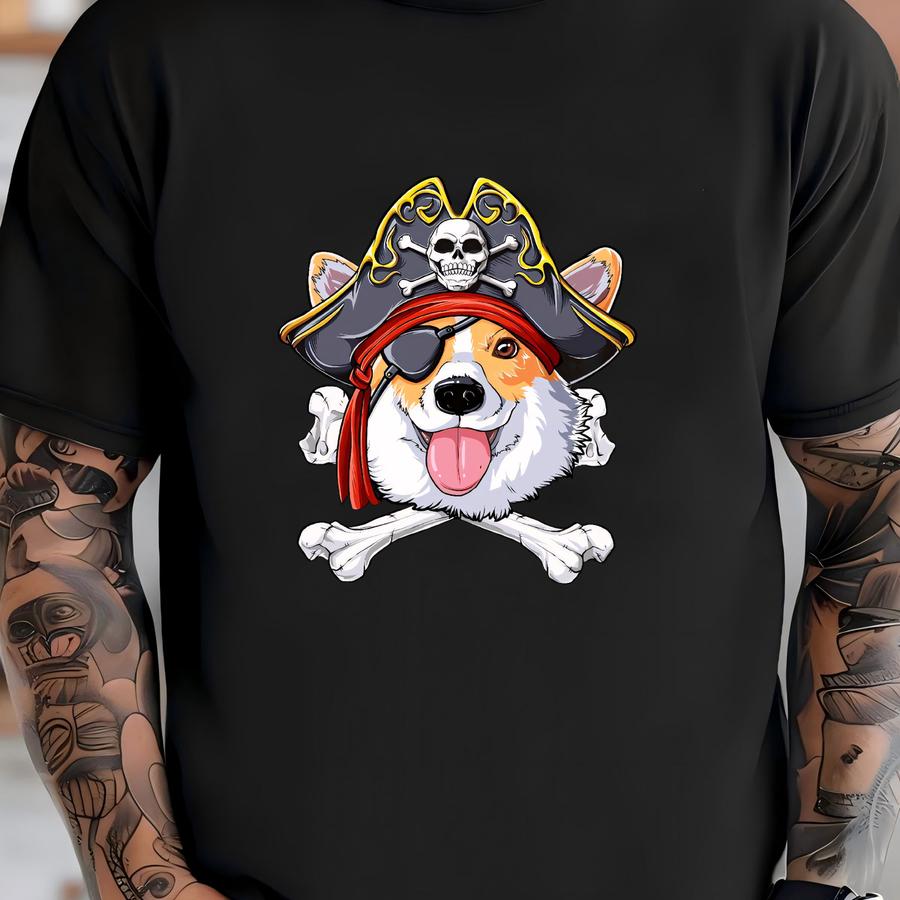 Corgi Pirate Shirt / Corgi Shirt / Corgi Gifts / Funny Cute Corgis / Gift For Corgi Lover / Corgi Dog / Pirate Captain / Tank Top / Hoodie T-shirt