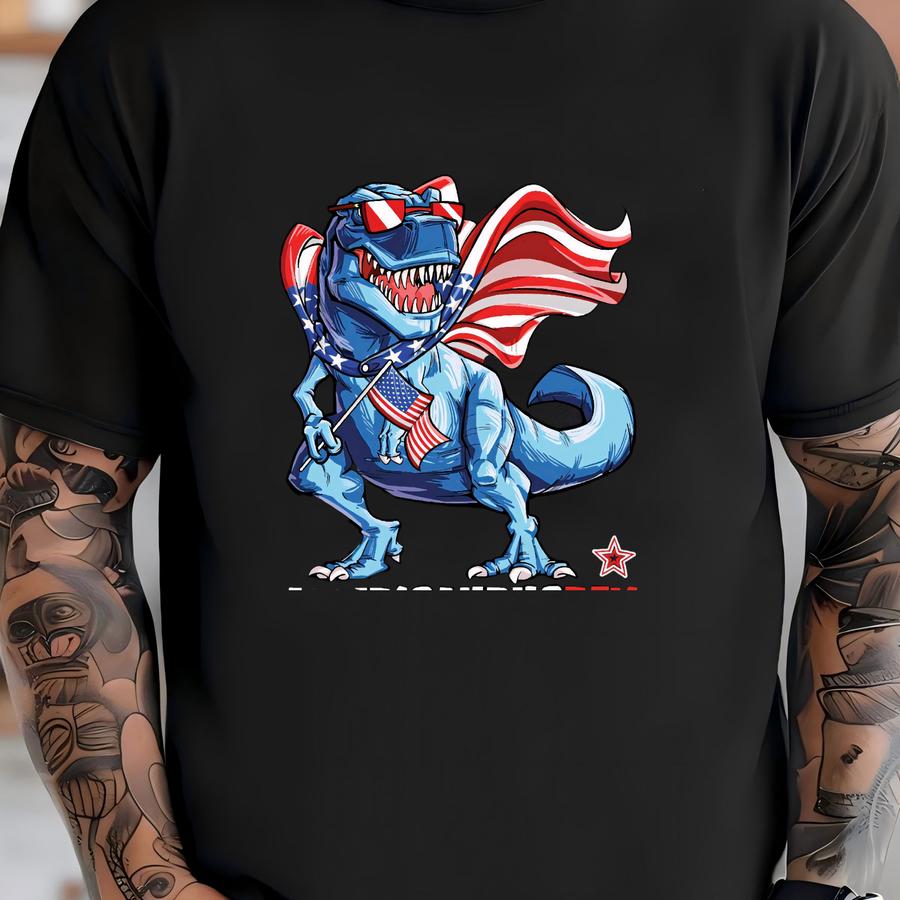 Dinosaur T Rex 4th Of July Shirt / 4th Of July Shirt / Dinosaur Trex / Amerisaurus Rex / 4th Of July / Fourth Of July / Tank Top / Hoodie T-shirt
