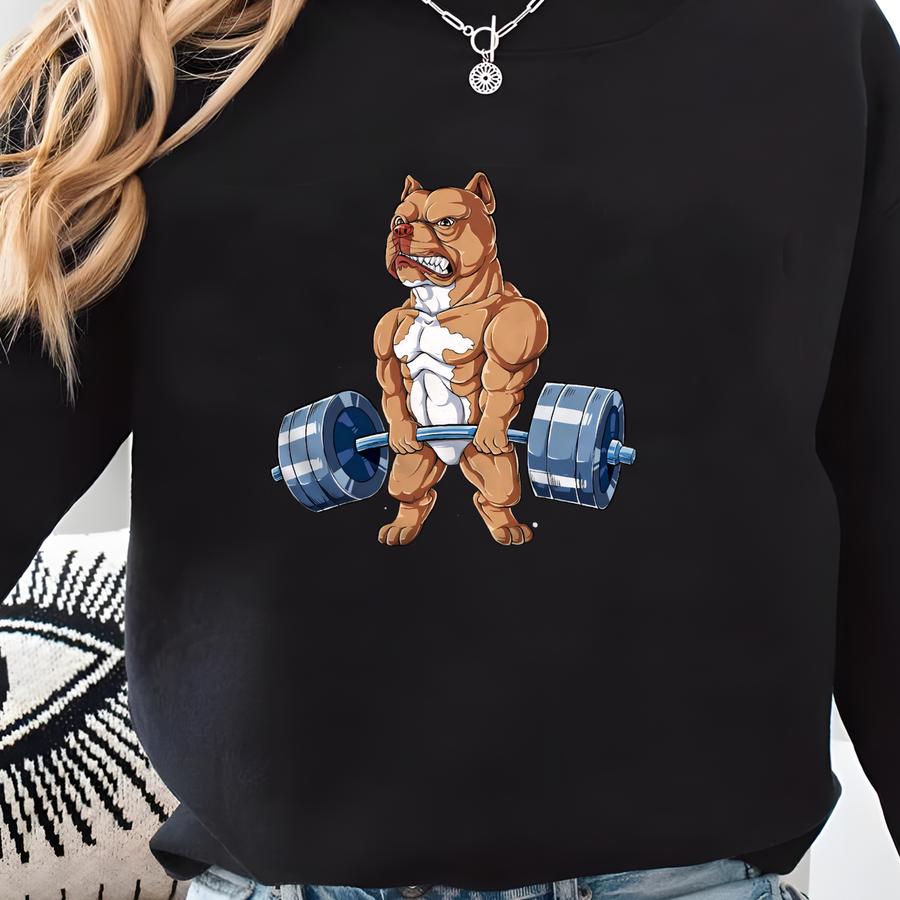 Pitbull Weightlifting Shirt / Pitbull Shirt / Pitbull Gifts / Gym Shirt / Workout Shirt / Fitness Shirt / Deadlift Shirt / Tank Top / Hoodie Sweatshirt