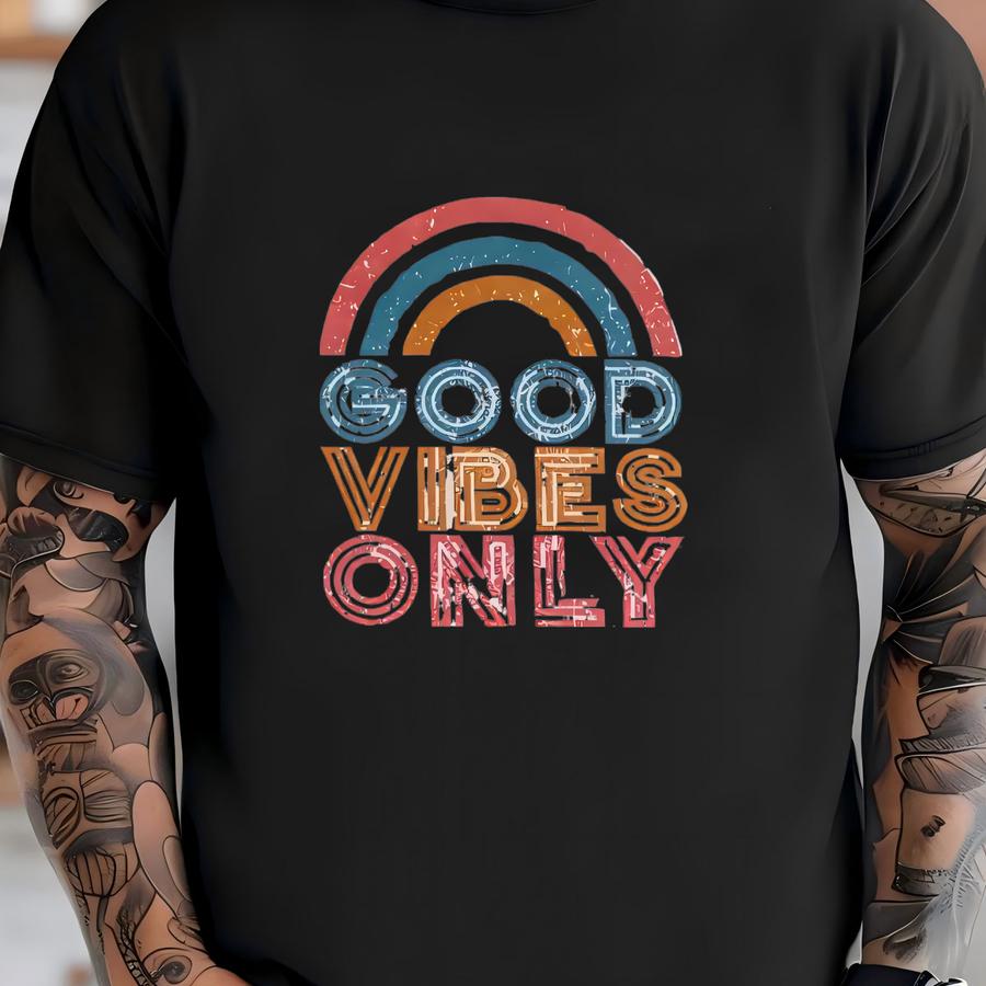 Good Vibes Only - On Bella Canvas Soft Hoodie T-shirt