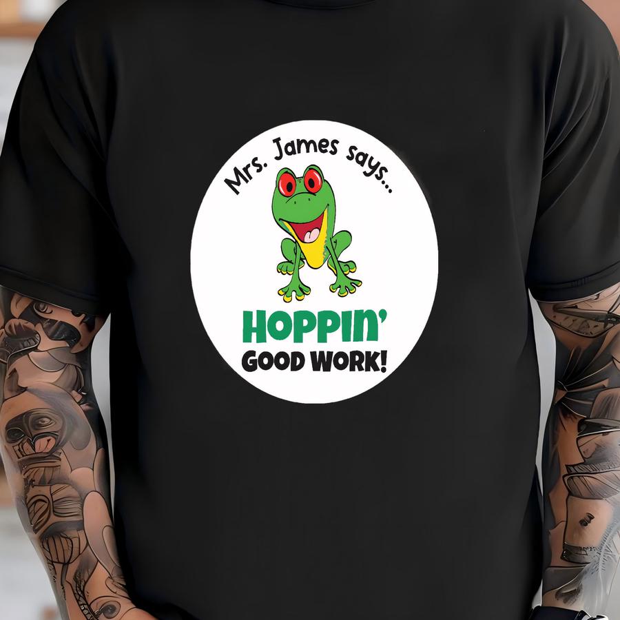 Personalized Teacher Stickers, Good Work Stickers, Frog Stickers, Tree Frog, Reward Stickers, Student Stickers T-shirt