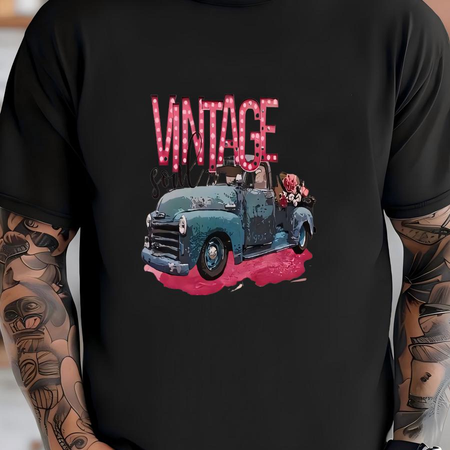 Vintage Soul On White Bella Canvas Hoodie T-shirt