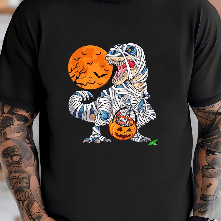 Dinosaur Halloween Shirt / Dinosaur T-rex / Happy Halloween / Trick Or Treat / Jack O Lantern / T Rex Pumpkin / Tank Top / Hoodie T-shirt