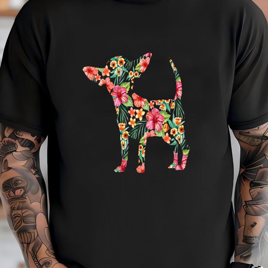 Chihuahua Flower Shirt / Chihuahua Shirt / Chihuahua Gifts / Chihuahua Dog / Chihuahuas / Chihuahua Lover / Floral Shirt / Tank Top / Hoodie T-shirt