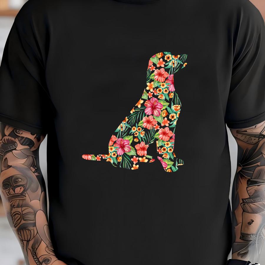 Labrador Flower Shirt / Labrador Shirt / Labrador Gifts / Lab Dog / Labrador Lover / Funny Labradors / Floral Shirt / Tank Top / Hoodie T-shirt