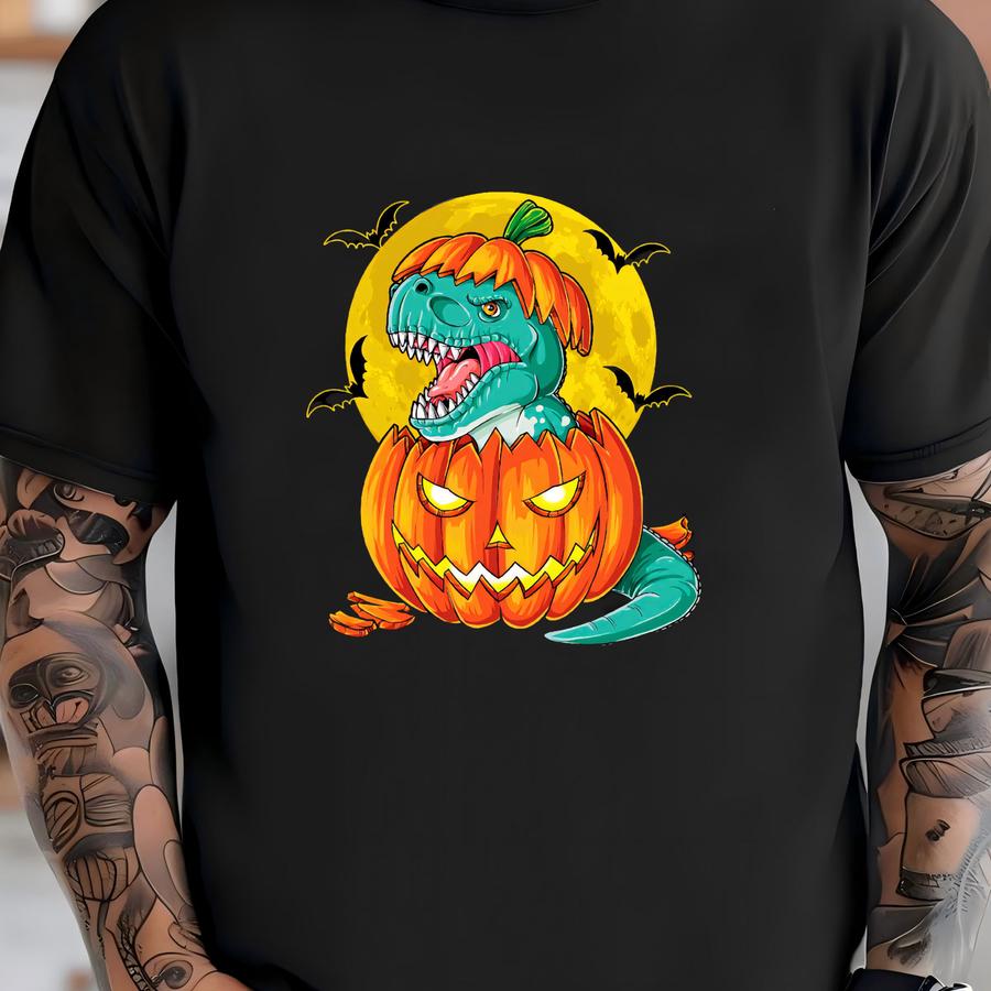 Dinosaur Pumpkin Halloween Shirt / Dinosaur T-rex / Happy Halloween / Trick Or Treat / Jack O Lantern / T Rex Pumpkin / Tank Top / Hoodie T-shirt