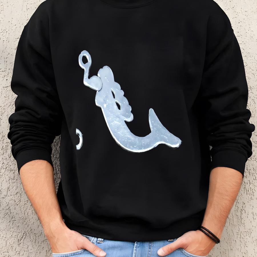 8pcs Mermaid Charms Antique Silver Tone Under The Sea Mermaid Charm Pendant 13x35m Sweatshirt