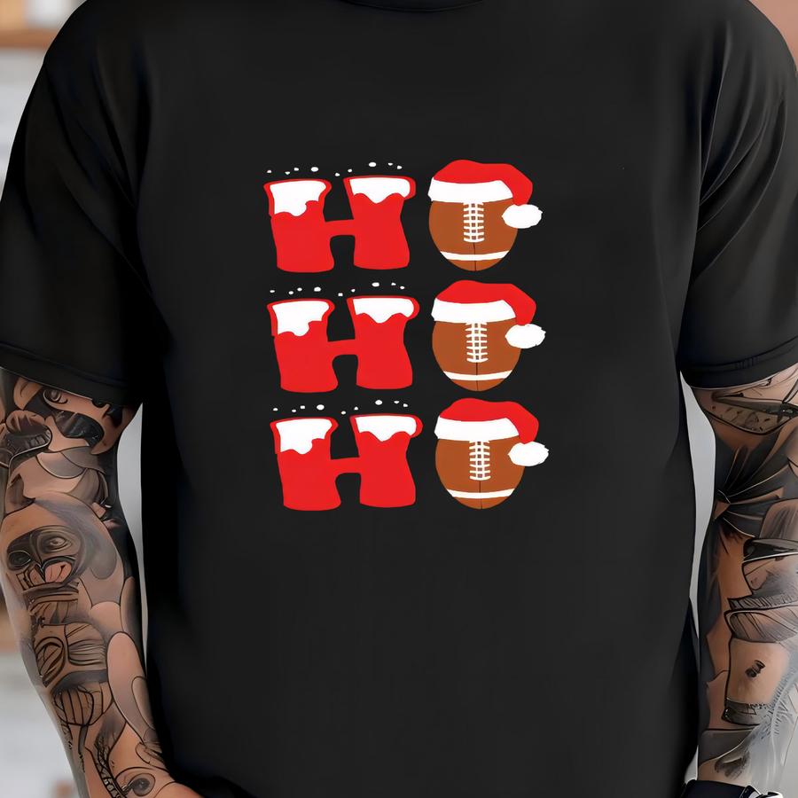 Cute Football Santa Christmas Funny Xmas Hoodie, Tank Top, Hoodie, Sweatshirt, Long Sve, Child Kids Hoodie, Apparel Gift T-shirt