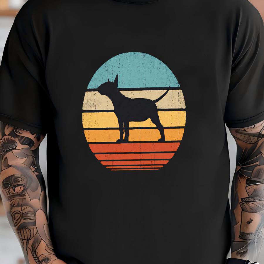 Bull Terrier Sunset Shirt / Bull Terrier Shirt / Bull Terrier Gifts / Terrier Lover Shirts / Bull Terriers Tee Retro Vintage Tank Top Hoodie T-shirt