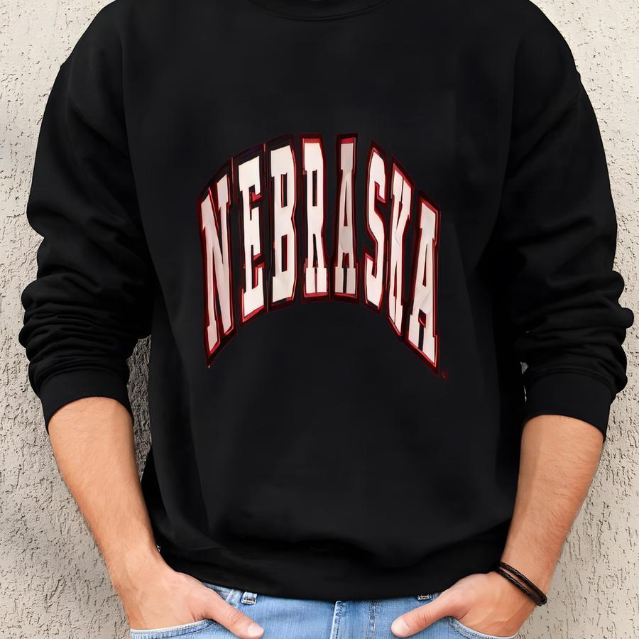 Colosseum Sz Xl Mens Nebraska Cornhusker Pullover Coat Jacket Vintage Vented Back Vneck Sweatshirt