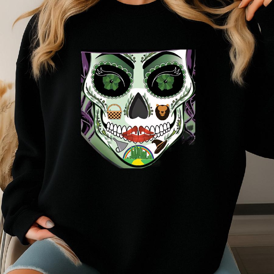 Wizard Of Oz Sugar Skull Print 11x17 Print Sweatshirt
