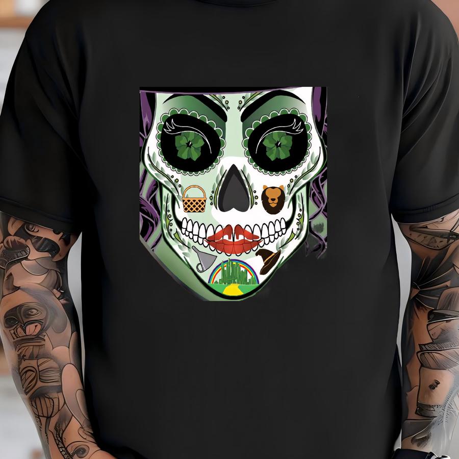 Wizard Of Oz Sugar Skull Print 11x17 Print T-shirt