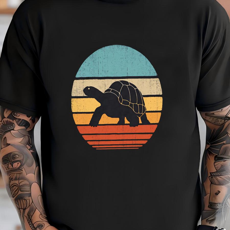 Tortoise Sunset Shirt / Tortoise Shirt / Tortoises Gifts / Retro Vintage / Turtle Lover / Tortoise Design / Turtle Print Art Tank Top Hoodie T-shirt