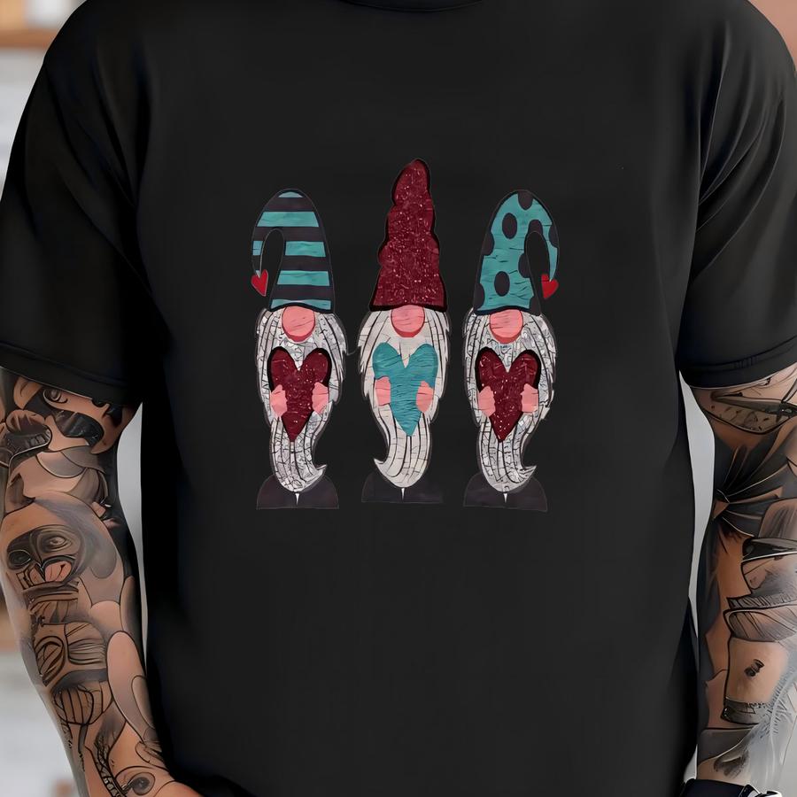 Valentine Gnomes On Next Level Baseball Tee T-shirt