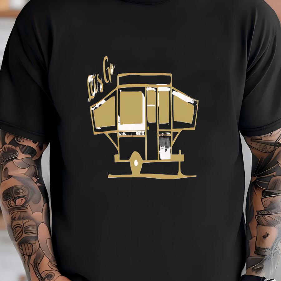 Let's Go Camping Trucker Hat: Family Trip  T-shirt