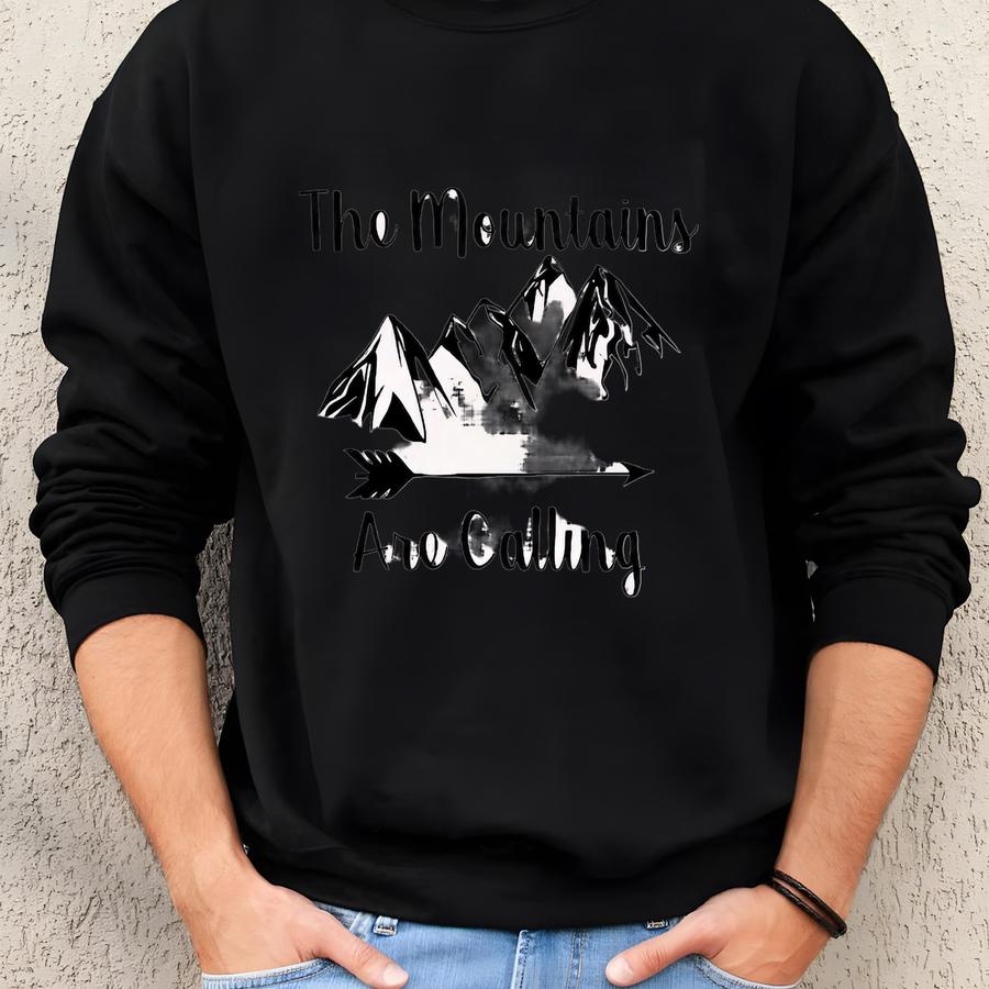 Mountains Are Calling Trucker Hat: Family Camping  Sweatshirt