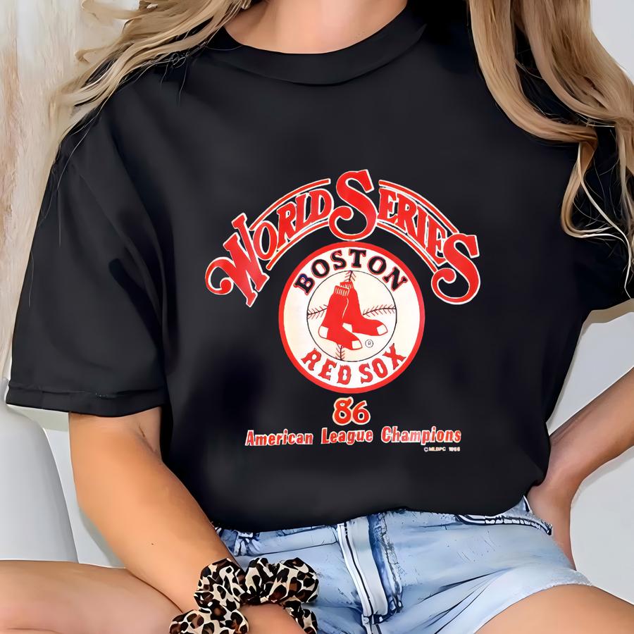 Vintage 1986 Boston Red Sox World Series Sweatshirt Brand New American League Champs Mlb Comfy 1980s Sweater New England Nwt 80s M Pull Over T-shirt
