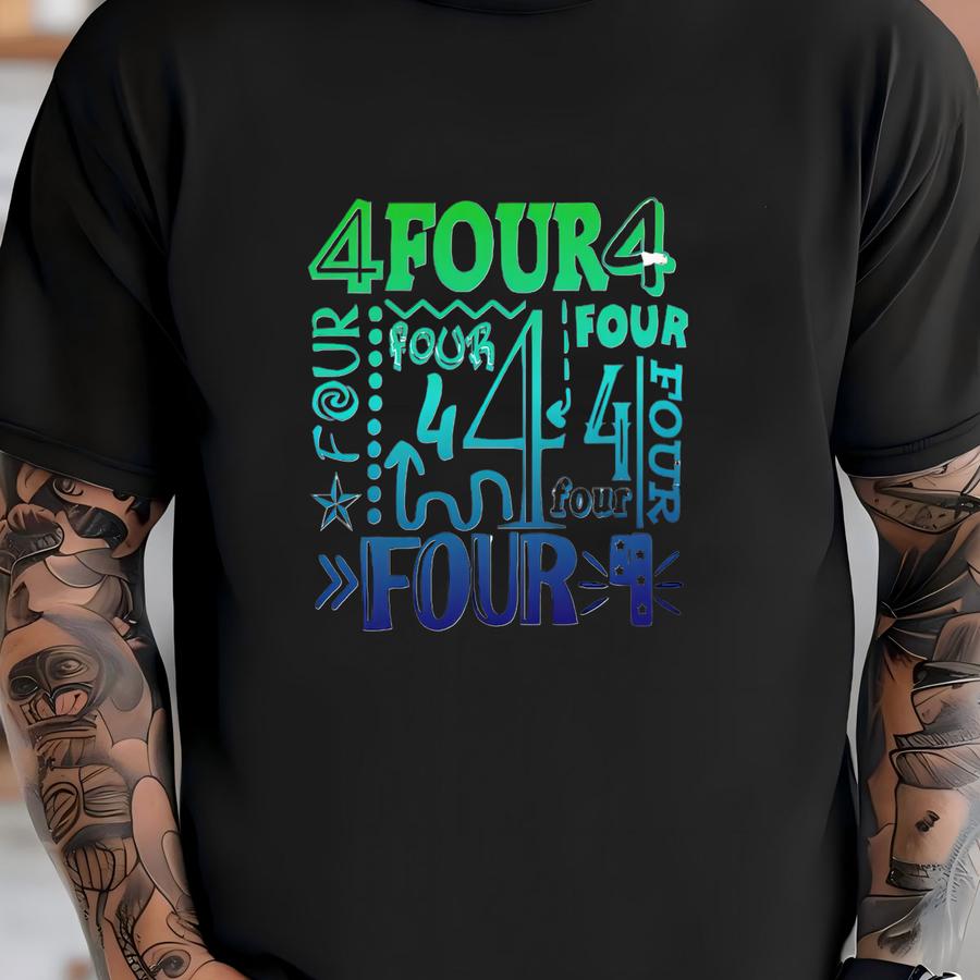 Fourth Birthday Boy Shirt- 4th Birthday Boy Shirt- Four Birthday Shirt- Fourth Birthday Shirt T-shirt