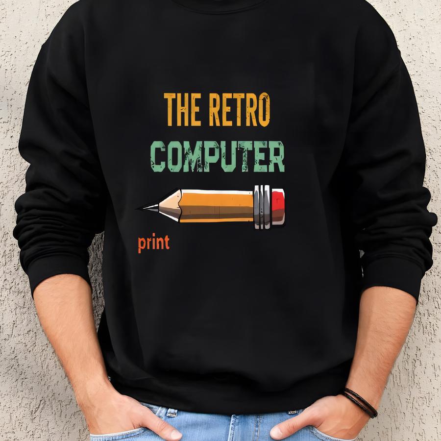 Old School Computer Shirt, Funy Teacher Gift, Teaching Gifts, Old Fashioned, Funny Teacher Shirt, Gift For Teacher, Old School Cool, Unique Sweatshirt