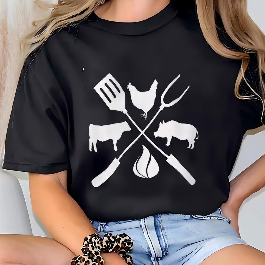 Bbq Apron, Gift For Men, Cross Barbecue Apron, Fathers Day Gift, Christmas Gift , Gift For Dad, Grill Apron, Bbq Accessories T-shirt