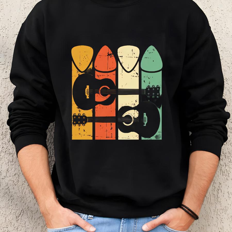 Acoustic Guitar Pick Shirt - Cool Guitar Shirt - Cool Guitar Gift - Acoustic Guitarist T Shirt - Acoustic Guitar Player Gift - Guitar Lover Sweatshirt