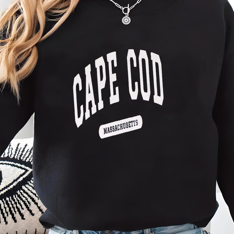 Cape Cod Massachusetts College Style Hoodie Sweatshirt