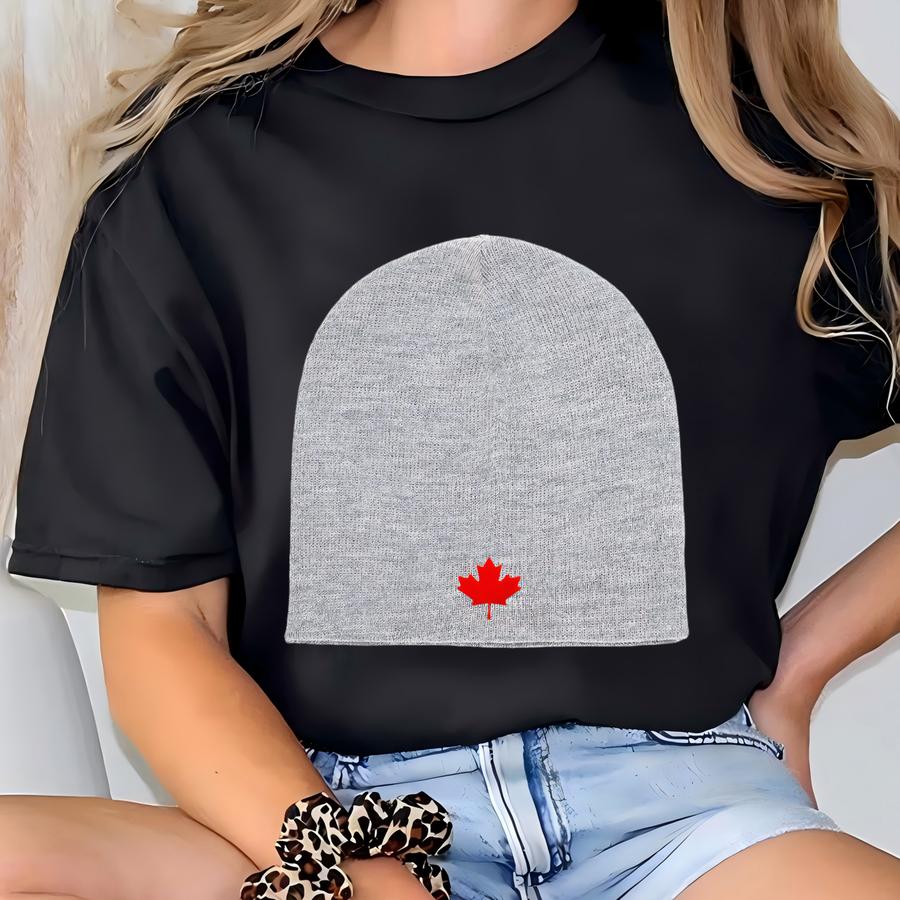 Canada Beanie - Canada Lifestyle Canada Flag Red Maple Leaf T-shirt