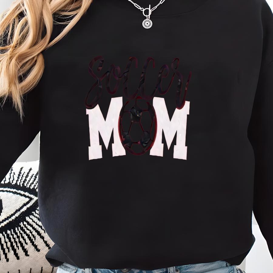 Glitter Soccer Mom Hoodie | Soccer Hoodie | Customize With Your Team Colors Sweatshirt