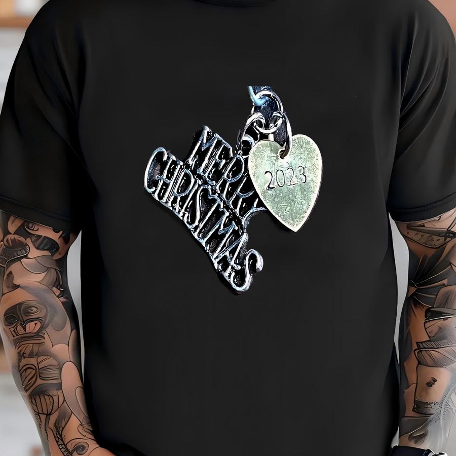 Wyoming Christmas Ornament, Dated Personalized Custom Souvenir Gift, Large T-shirt