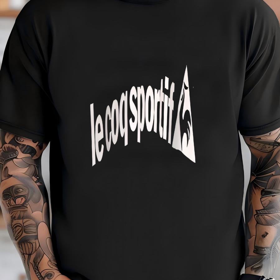 Rare!! Vintage Le Coq Sportif Small Logo Spellout Sweatshirt Half Zip Long Sve T-shirt