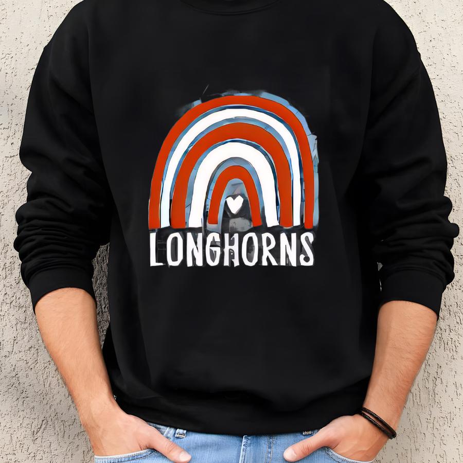 Longhorns Rainbow Tee Sweatshirt