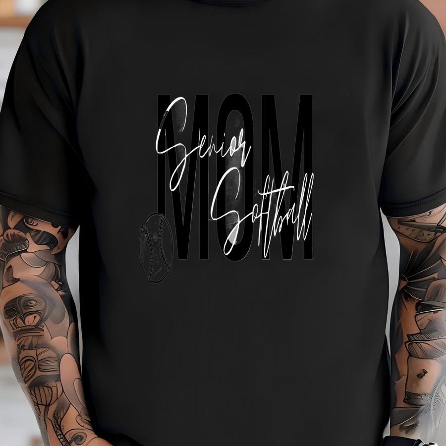 Softball Mom Hoodie: Sports Grey, Senior Design T-shirt