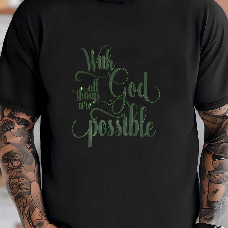 With God All Things Are Possible - Next Level Soft Hoodie T-shirt