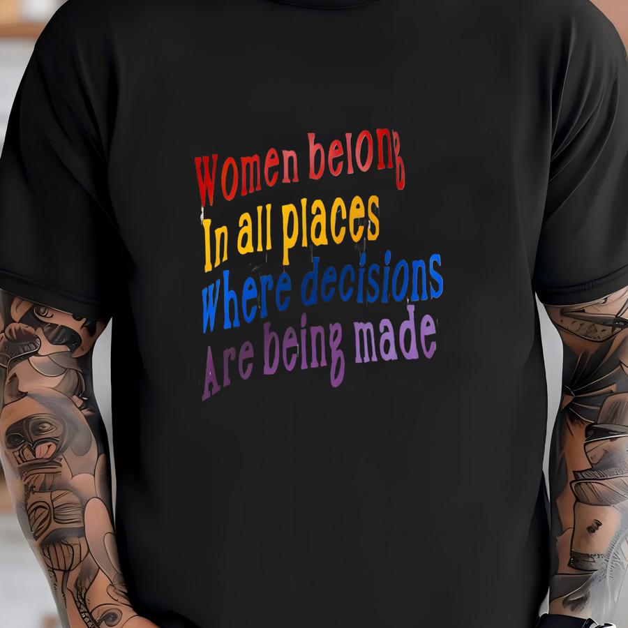 Rbg. Ruth Bader Ginsburg Portrait, Women Belong. T-shirt