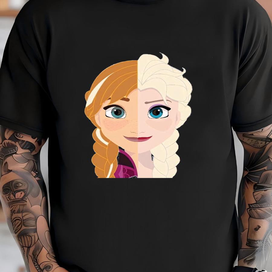 Frozen Sister, Elsa And Anna Print 18x24 Canvas Wrap T-shirt