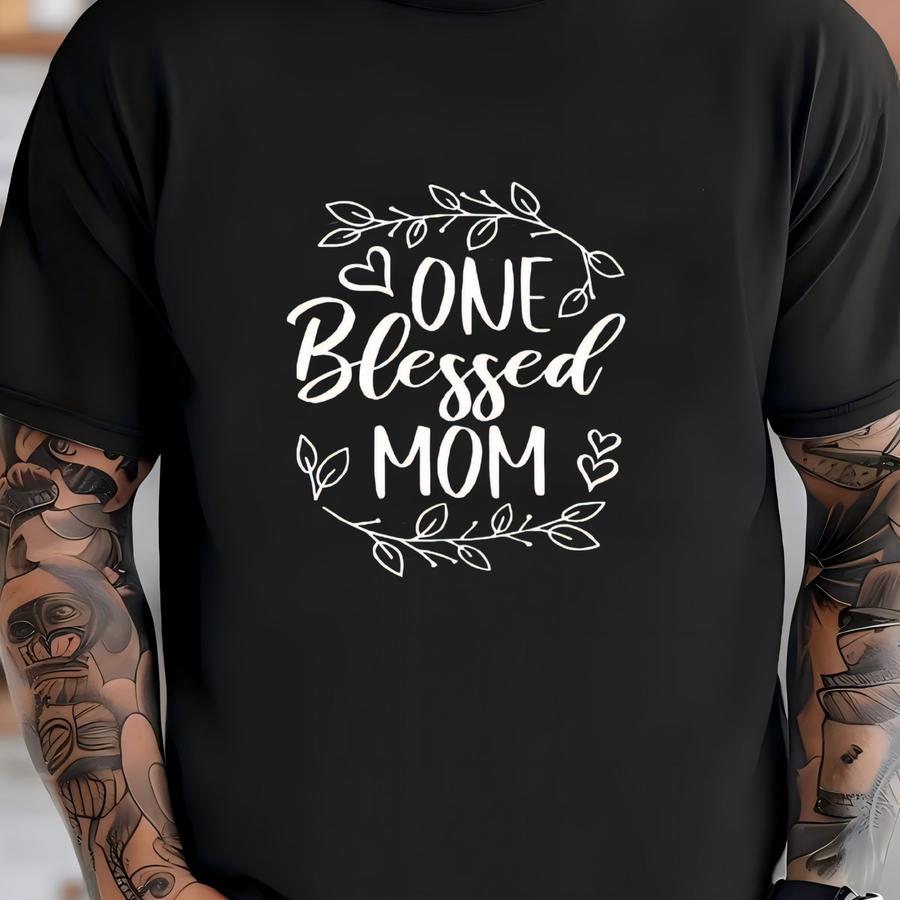 One Mom Long Sve Shirt | Mom Floral Shirts | Mother's Day Gift Shirt | Christmas Gift For Mom | Fall Shirt For Mom |11685 T-shirt