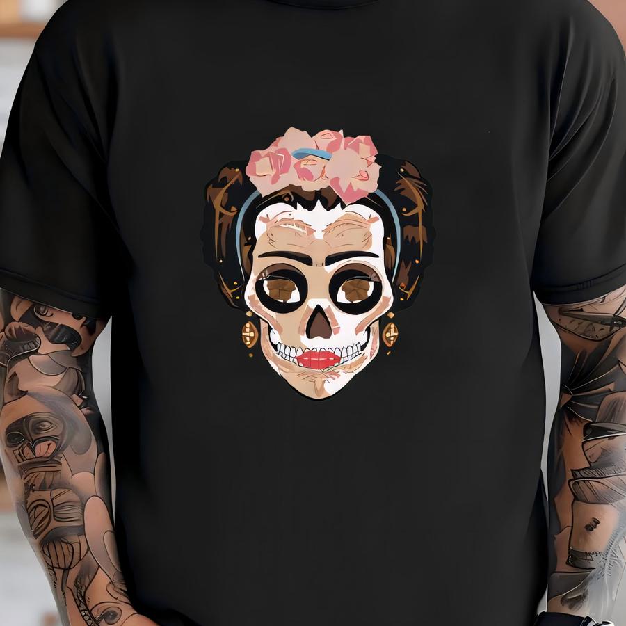 Frida Kahlo Sugar Skull Shirt T-shirt