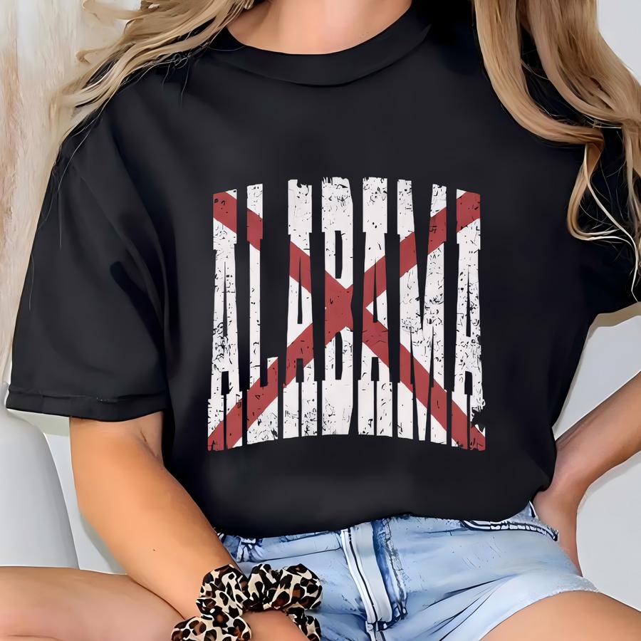 Flag Vintage Distressed Sweatshirt. | Montgomery, . Yc T-shirt