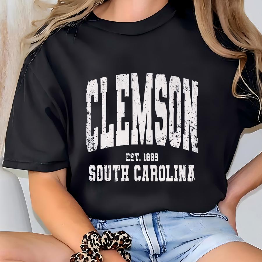 Clemson, South Carolina Sweatshirt. Clemson, Sc Vintage Unisex Crewneck Sweatshirt. Yc T-shirt