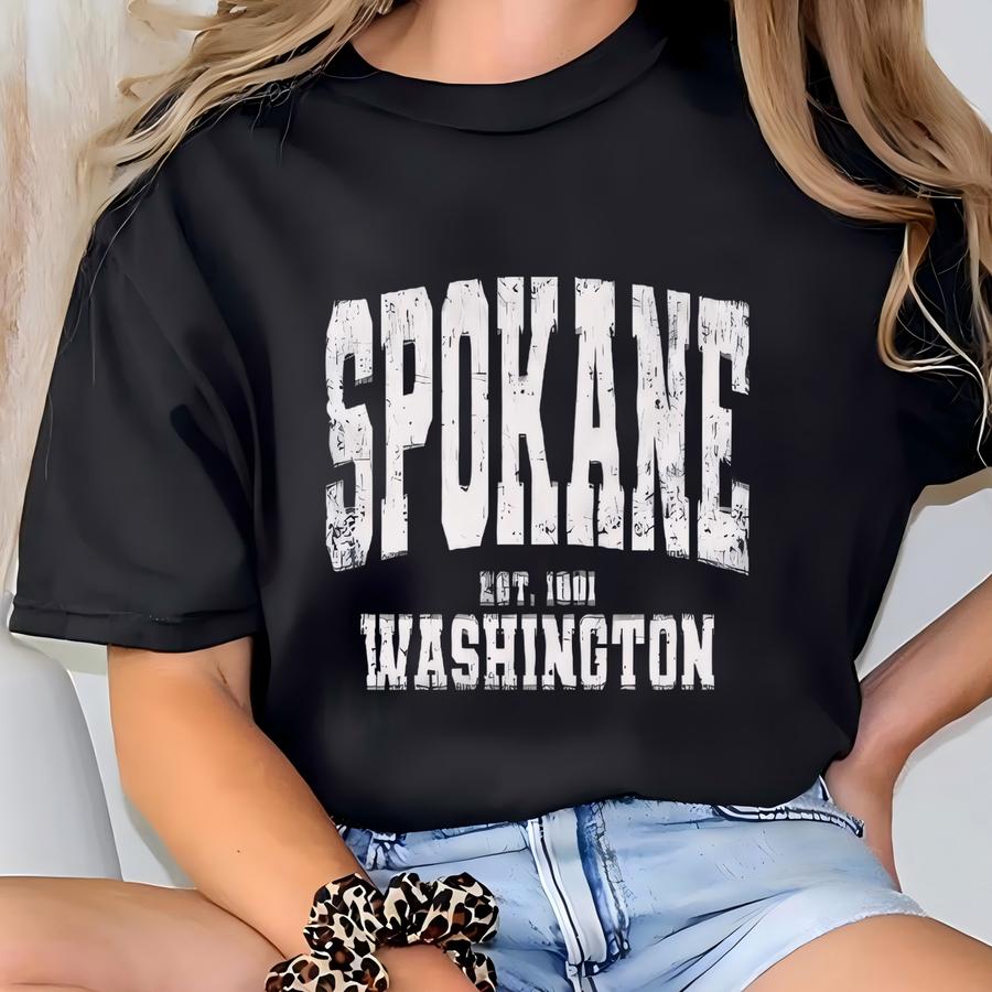 Spokane, Washington Sweatshirt. Spokane, Wa Vintage Unisex Crewneck Sweatshirt. Yc T-shirt