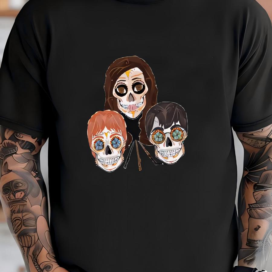 The Trio - Harry, Ron Hermione Sugar Skull Shirt T-shirt