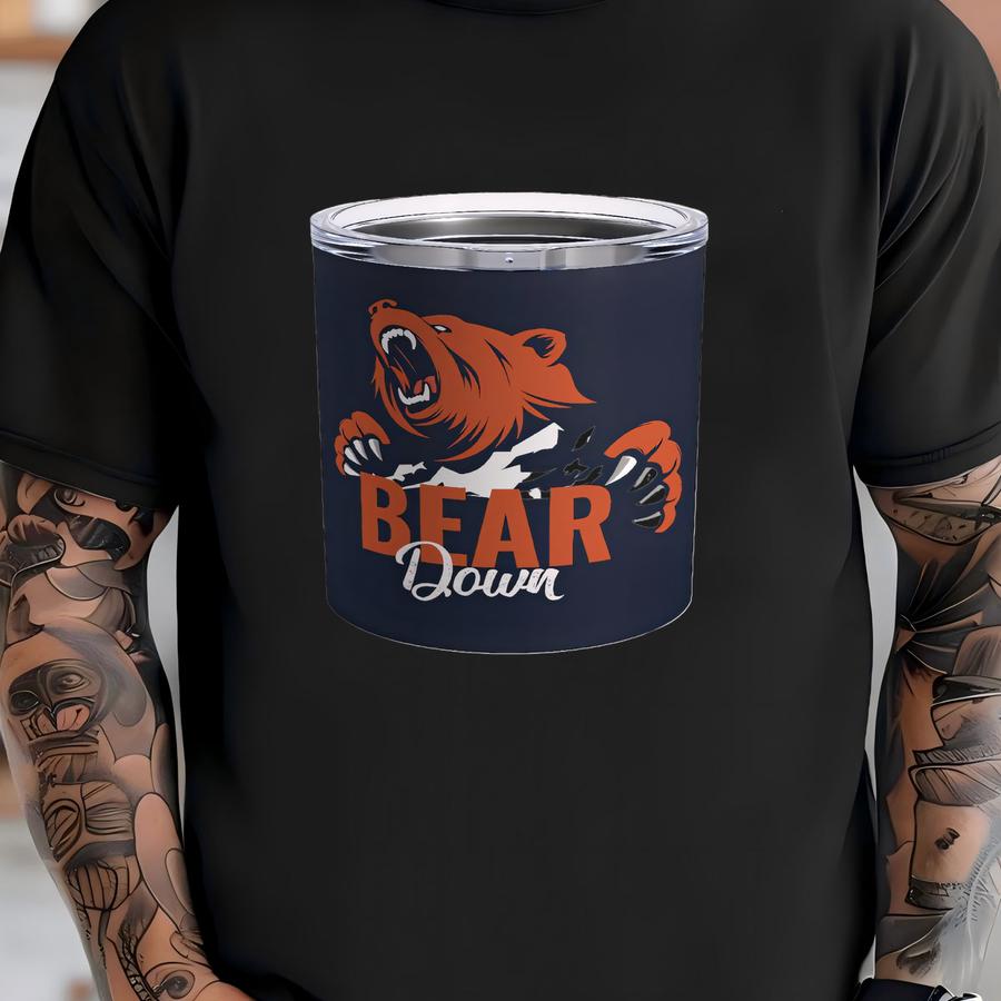Bear Down - Football - Bears Fan Gift - Tumbler 10oz T-shirt