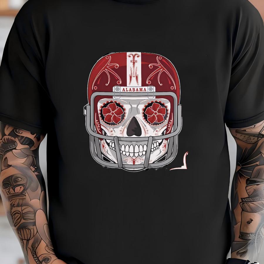 Football Helmet Sugar Skull Pillow 18 T-shirt