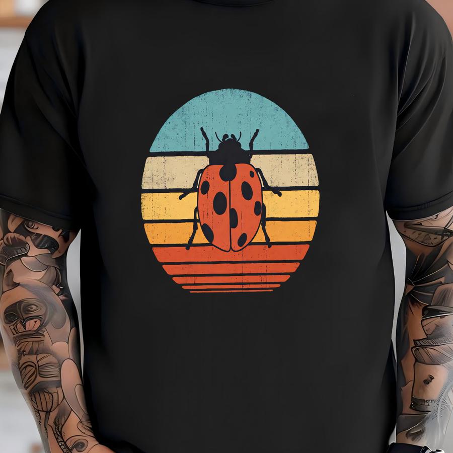 Ladybug Sunset Retro Shirt / Ladybug Shirt / Ladybug Gifts / Gift For Ladybug Lover / Ladybug Design / Ladybug Print / Tank Top Hoodie T-shirt