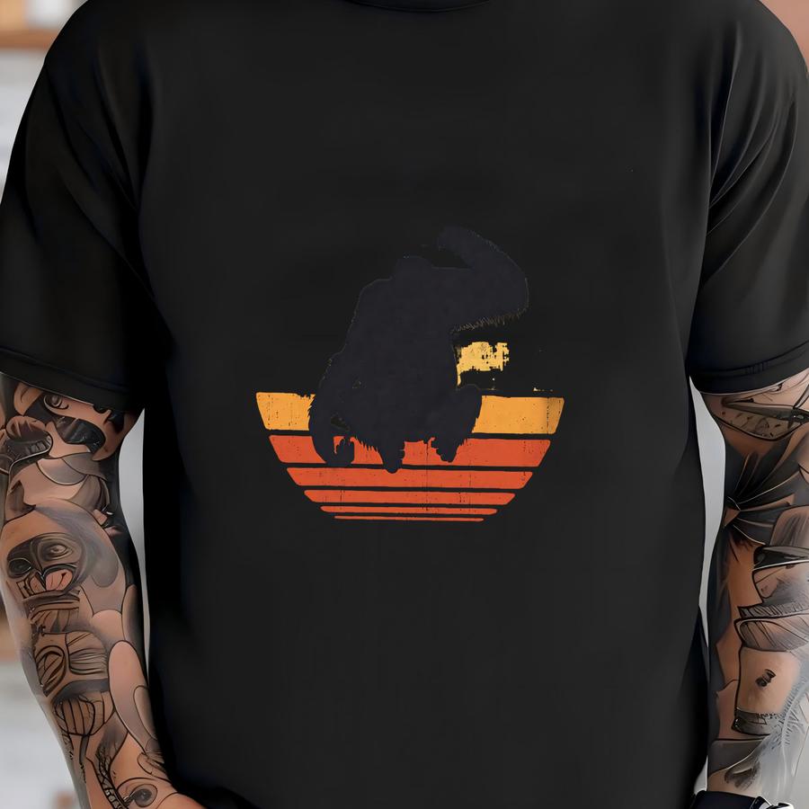 Orangutan Sunset Retro Shirt / Orangutan Shirt / Orangutan Gifts / Gift For Orangutan Lover / Monkey Design / Tank Top / Hoodie T-shirt