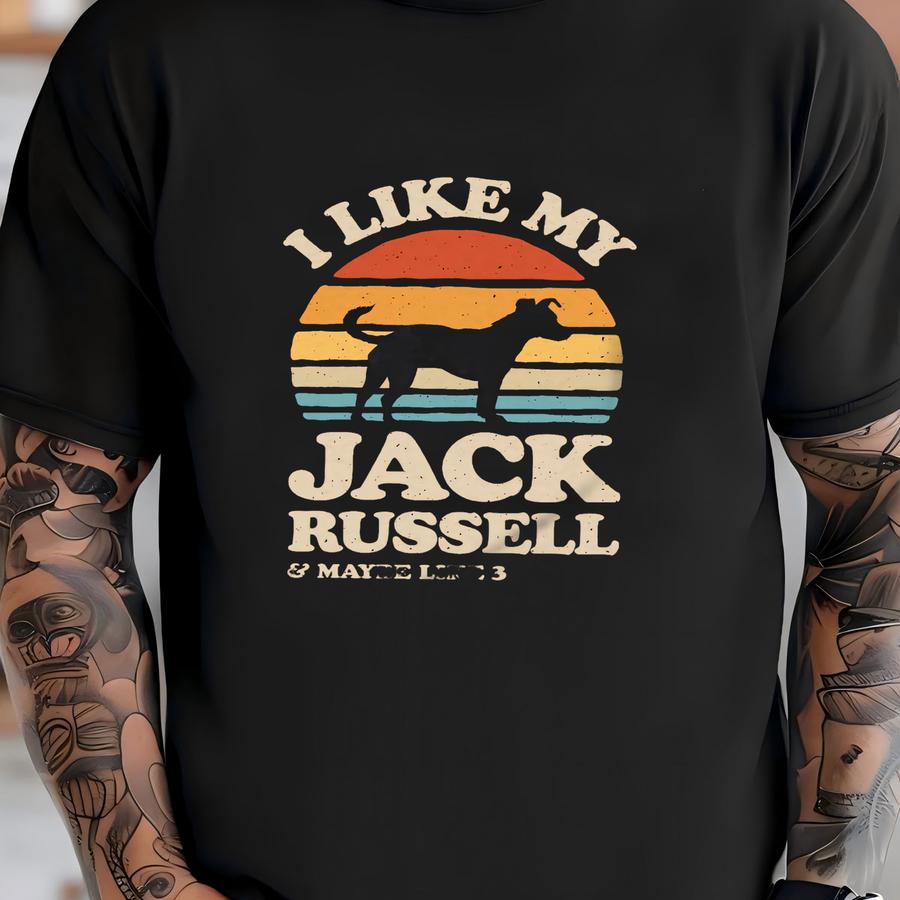 I Like My Jack Russell Sunset Retro Shirt / Jack Russell Shirt / Jack Russell Gifts / Jack Russell Lover Gift / Tank Top / Hoodie T-shirt