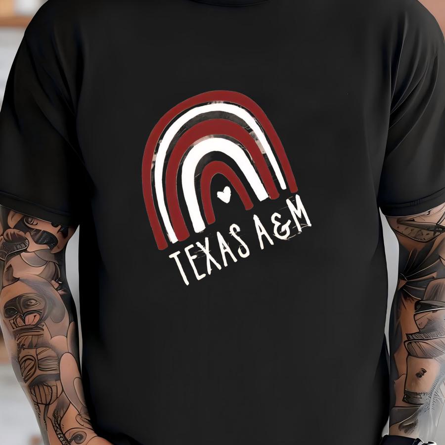 Am, College Station, Rainbow Tee T-shirt